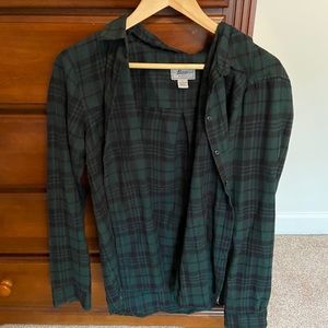 Green checkered flannel